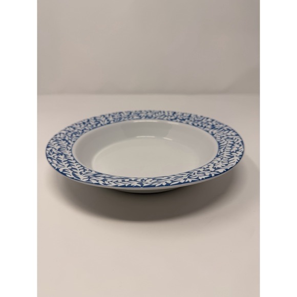 Dansk Trellis Delft Blue Rim Soup Bowl 8.75" Portugal VTG - Picture 9 of 16